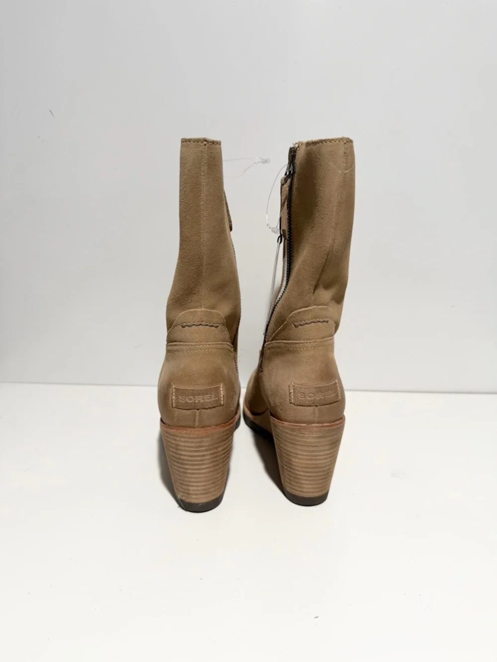 New Sorel‎ After Hours Mid Top Waterproof Beach Tan Suede Boot NL-2563-213